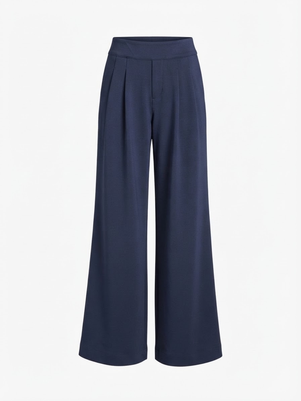 Rachel Zoe Navy Wide-Leg Pleated Trousers